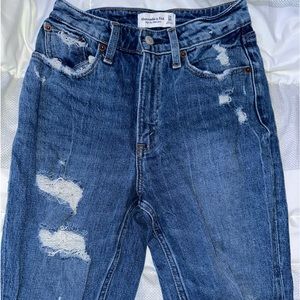 A&F high rise mom jean
